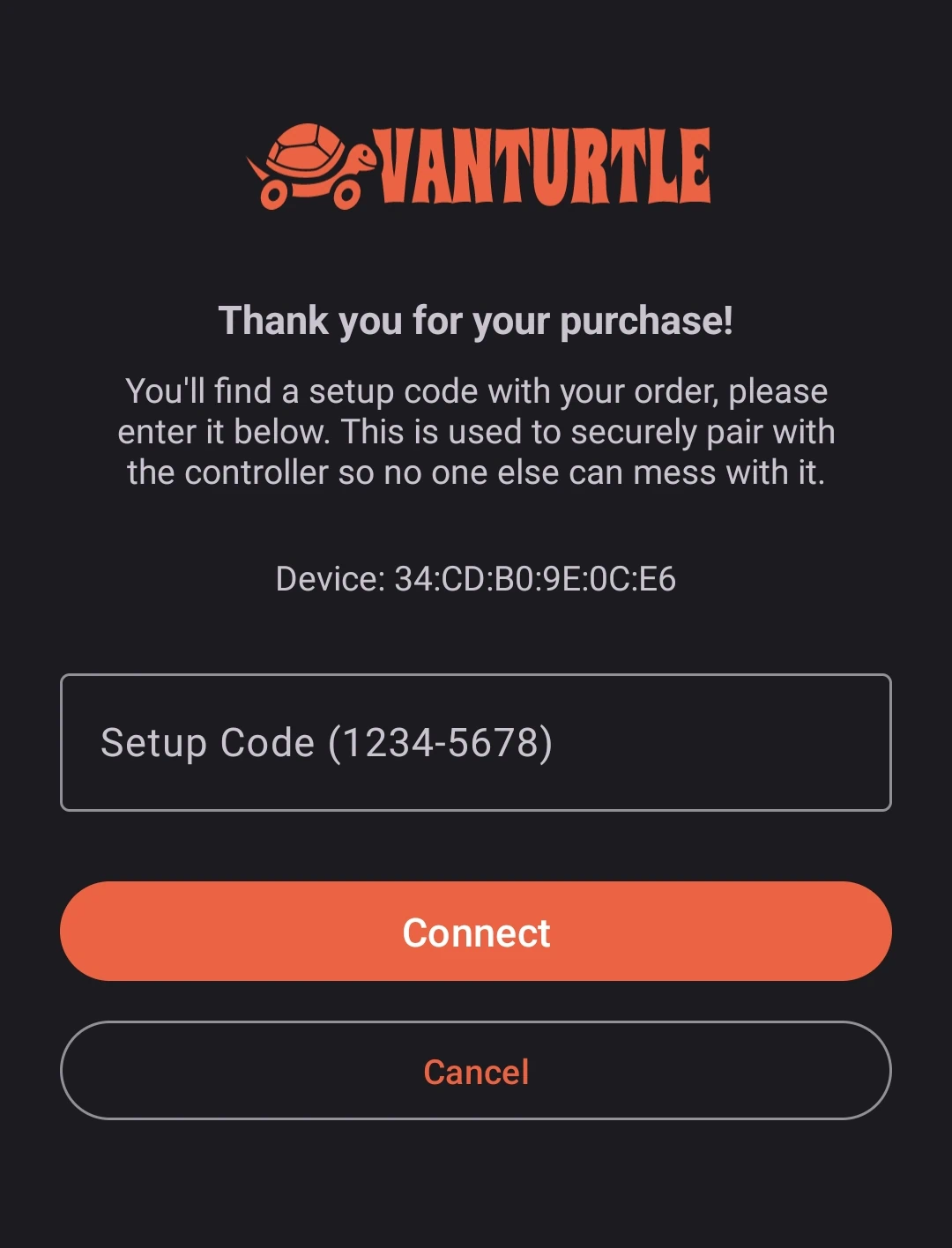 VanTurtle Android setup 2